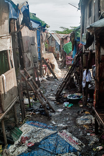 Una de las “calles” de la zona del vertedero