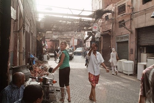 Calles fuera de la Medina de Marrakech