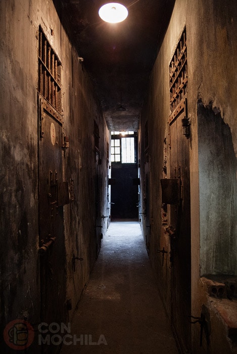Corridor between cells in the Hanoi Hilton prison