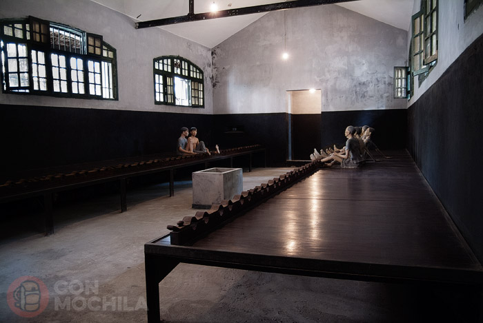 The overcrowded prison room