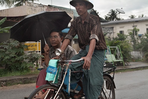 Trishaw en Bago
