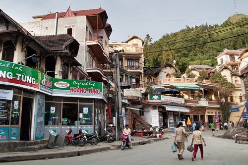 Calle de Sapa hacia arriba