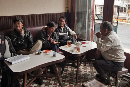 Los easy riders antes de empezar la travesía