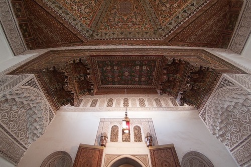 Una de las salan interiores del Palais de la Bahia