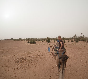 Camino de vuelta por el desierto del Sahara
