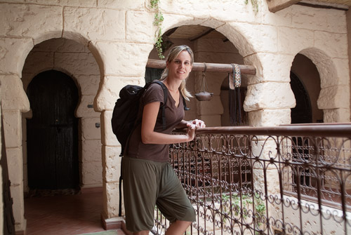 En el interior de la riad