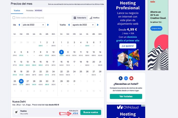 ¡Vuelo a Delhi por 475€!