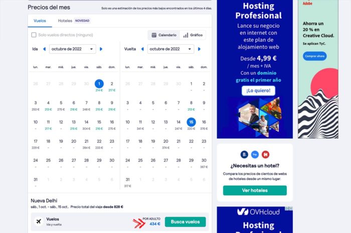 Vuelo a India desde España desde solo 434€