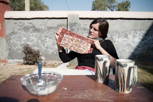 Tomando una cervecita en la parte delantera
