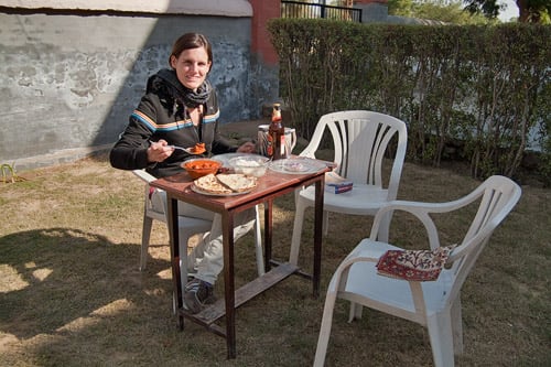 La primera comida de "relax" en India