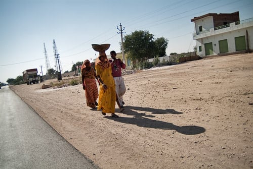 Imagen habitual en el camino a Bikaner