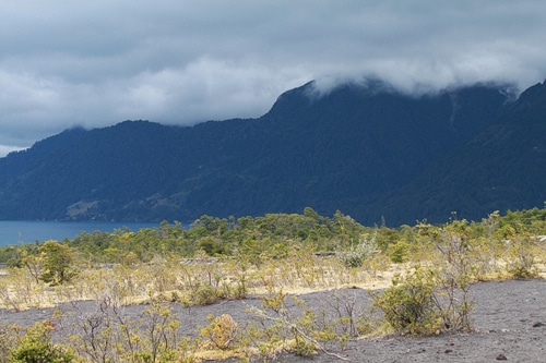 La vista del lago antes de la subida fuerte