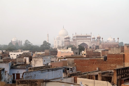 Espectacular vista del Taj Mahal