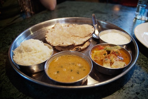 El omnipresente thali de India