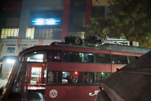 Exterior de un sleeper bus