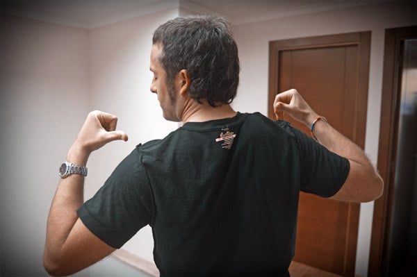 El dibujo de la camiseta me está dando unos picores por dentro... pero peor es no poder comer!