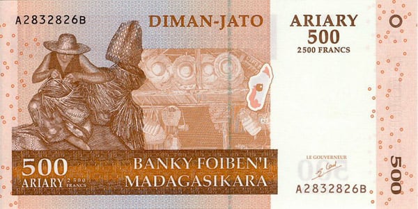 Billete 500 ariary (delante)