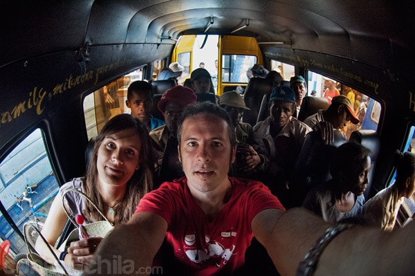 Nuestro primer mini-bus (en asientos delanteros)