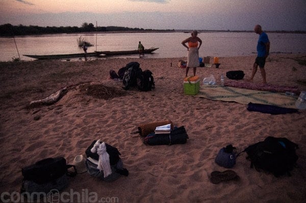 El campamento del final de cada jornada