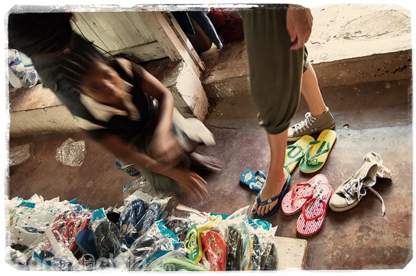 Las chanclas...