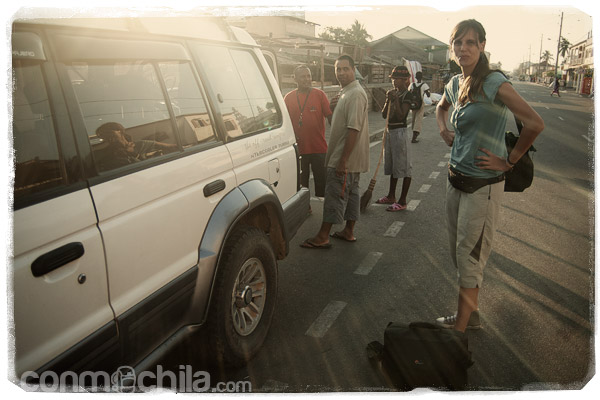 Con el 4x4 que nos llevaría a Antsirabe