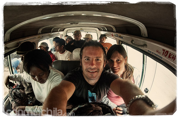 Alegría en el primer taxi-brousse