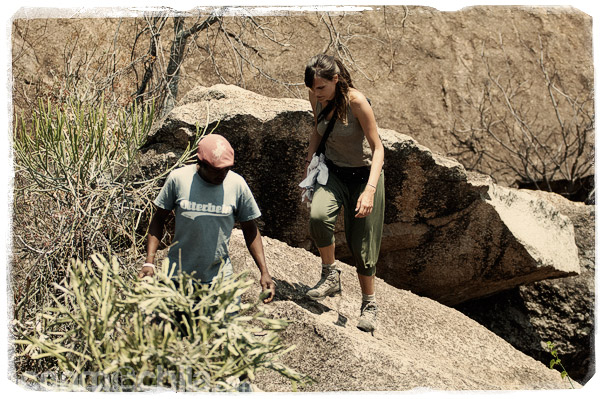 Subiendo por las rocas