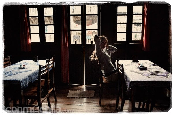El solitario restaurante...
