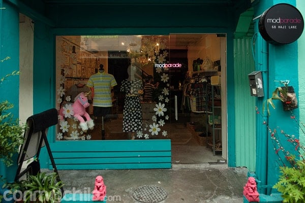 Una de las tiendas de La estrecha Haji Lane