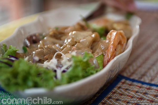 Delicioso Pad Siew con gambas...