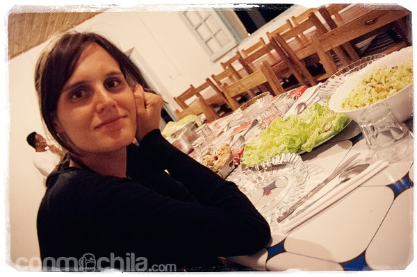 Esperando para cenar con el equipo de Julián