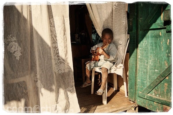 Niño gracioso en Antananarivo
