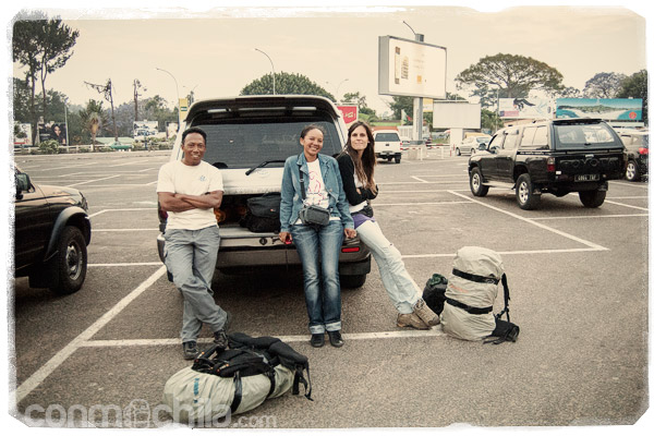 Con Lilly y Ribo en el aeropuerto