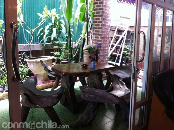 La pequeña terracita junto a restaurante