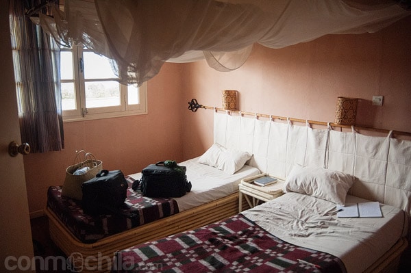 La habitación con su mosquitera