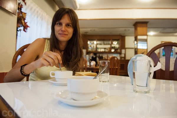 El desayuno en el restaurante