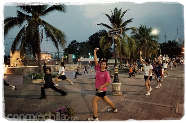 La gente haciendo deporte