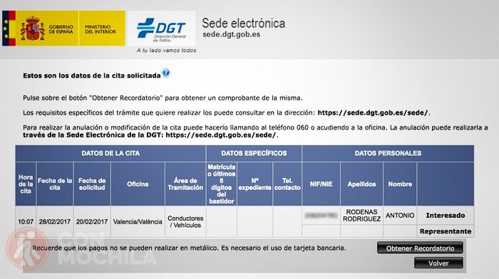 Cita previa aceptada