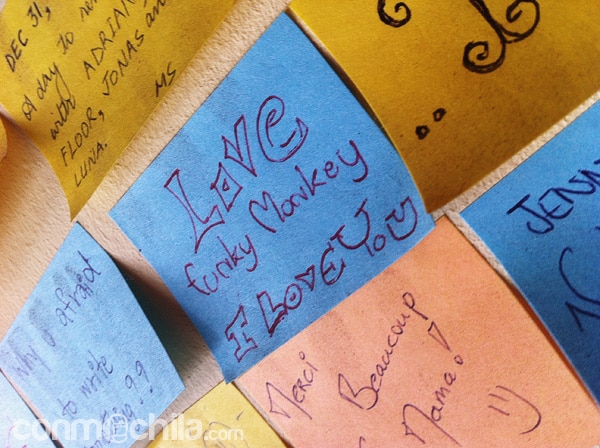 Detalle de los post-it