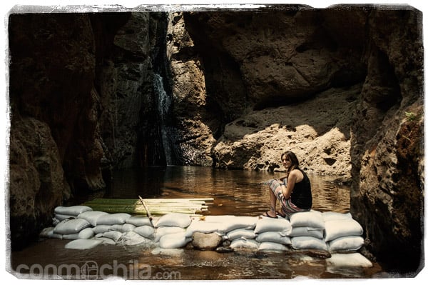 Las cascadas con poco agua