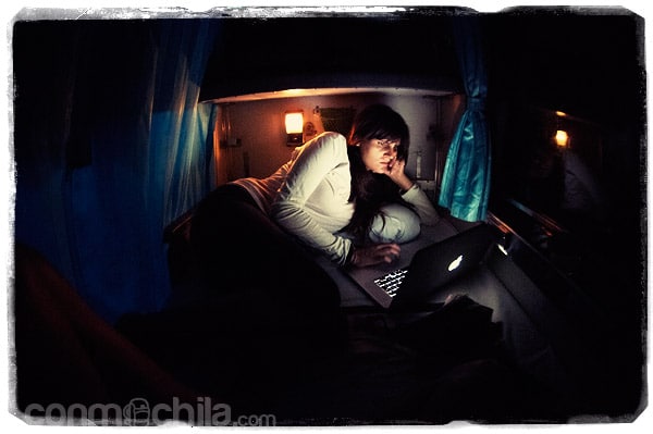 En el tren nocturno camino de Bangkok