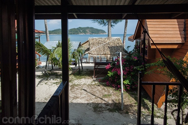 Las vistas desde el porche del bungalow