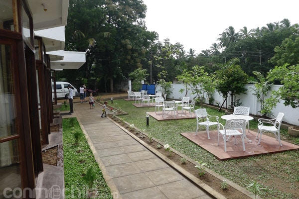 El jardín del hotel