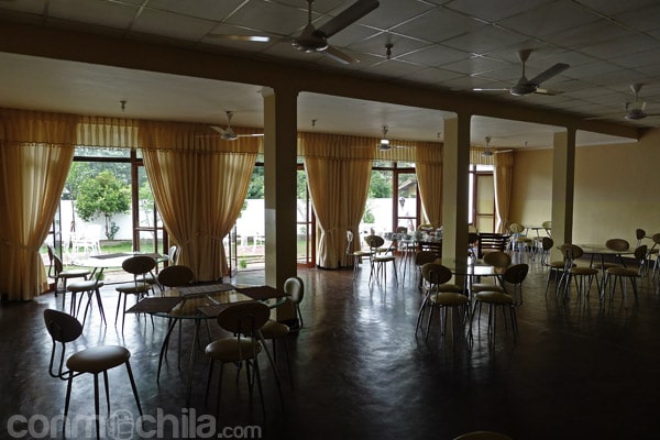 El amplio restaurante