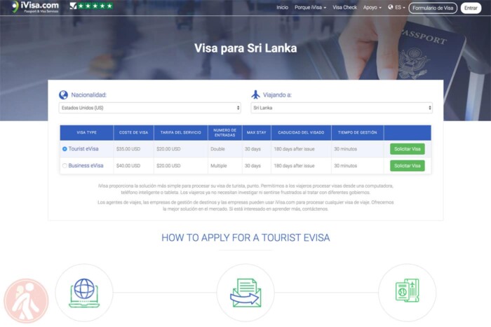 Visado de Sri Lanka online sin complicaciones
