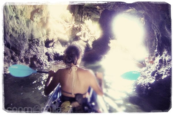 En el interior de la cueva