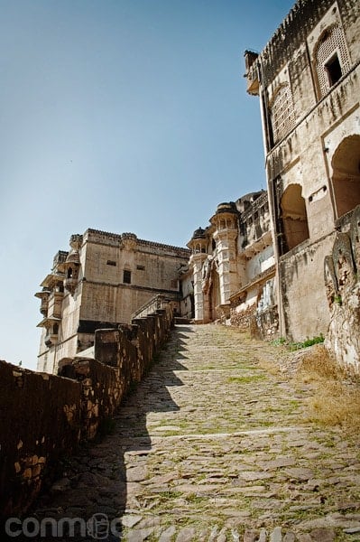 Subida hacia el palacio de Bundi