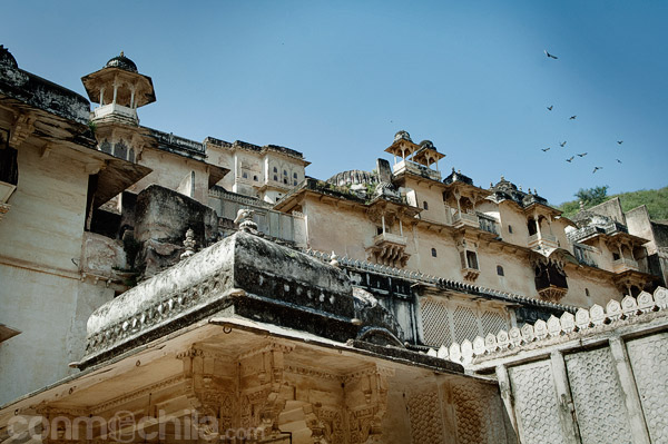 Una vista exterior del palacio