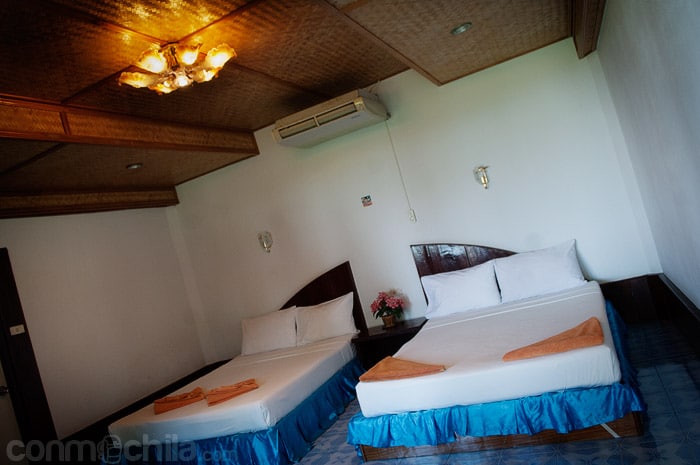 Interior de un bungalow