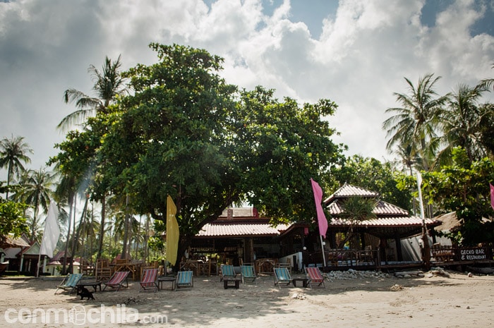 El restaurante desde la playa
